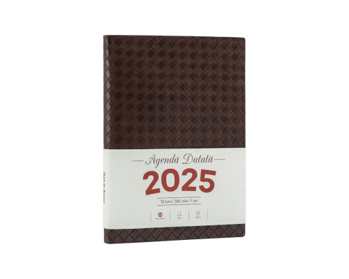 Agenda A5 datata 2025, Rombo, maro, coperta integrala *4485 (88)