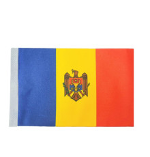 Флаг для подставки настольной Республики Молдова, 15х22,5 см, 160гр/м2, двойной атлас
