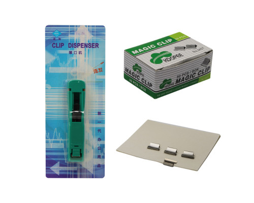 Прибор для скрепления листов CD 666+ клипсы 10*3мм 50шт. (12)