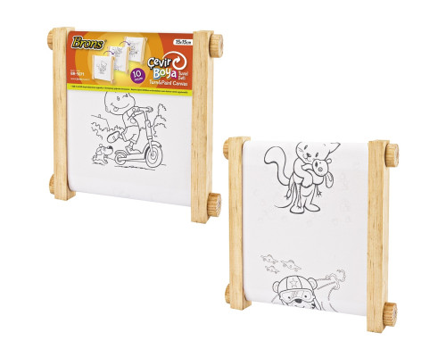 Set de pânze pentru copii „Răsuceste și coloreaza” 15x15cm BR-5071 (55) Set de pânze pentru copii „Răsuceste și coloreaza” 15x15cm BR-5071 (55)