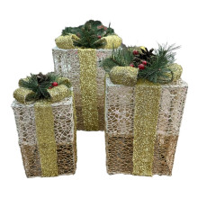 Set 3 cutii decorative cu luminite LED (8)