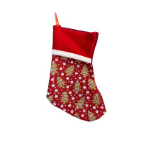 Рождественский носок, красный, 22*17 см (1000)