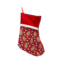 Рождественский носок, красный, 22*17 см (1000)