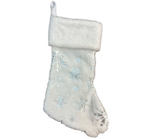 Ciorap de craciun alb, 45*29 cm (360)