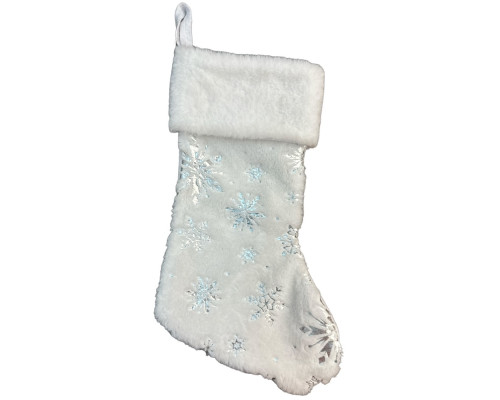 Рождественский носок, белый, 45*29 см (360)