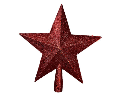 Новогоднее украшение" ЗВЕЗДА" красная S10-7 (140)