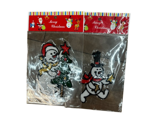 Autocolante de Crăciun din silicon, 17x13 cm, 4 modele *0116 (960)