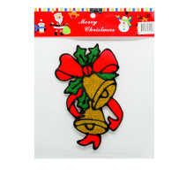 Наклейки новогодние силиконовые, 17x13см, 4 дизайна *0116 (960)