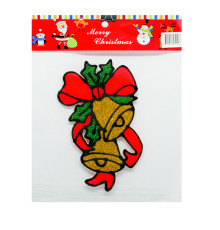 Наклейки новогодние силиконовые, 17x13см, 4 дизайна *0116 (960)