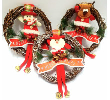 Coronita de AN Nou cu decor din lozie, cu clopotei D-23cm S10-27 (120)