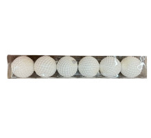 Set globuri de Crăciun, 10cm, 6buc, alb, S10-33 (36)
