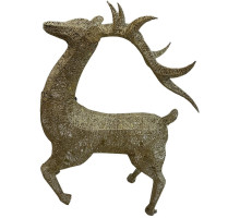 Олень новогодний с LED подсветкой 1,15 м. золото (2)