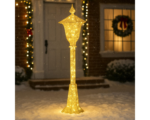 Felinar mare de Crăciun cu iluminare LED, 1,25 auriu (8)