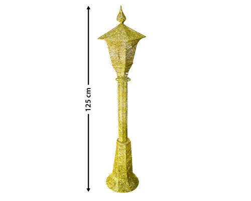 Felinar mare de Crăciun cu iluminare LED, 1,25 auriu (8)