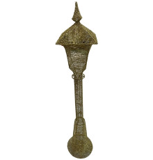 Фонарь большой новогодний с LED подсветкой 1,25 м. золото (8)