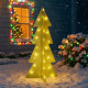 Елка метал с LED подсветкой 1,20 м. золото (12)
