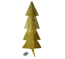 Елка метал с LED подсветкой 1,20 м. золото (12)