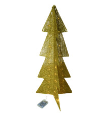 Елка метал с LED подсветкой 1,20 м. золото (12)