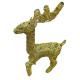 Олень новогодний с LED подсветкой 0,8 м. золото (8)