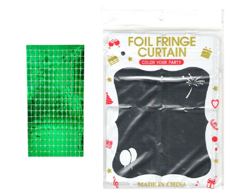 Блестящий дождь для стены фотозоны, прямоугольники, серебро (10)