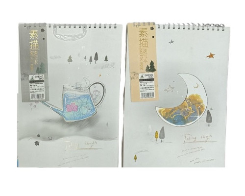 Album pentru schite B4+ (26.5*38cm), pe spira, 28 file. 160g/m2 (64)