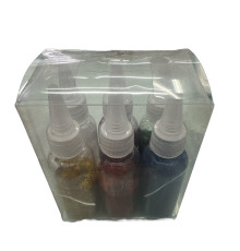 Клей с блёстками,ассорти, 6шт/уп. (80)