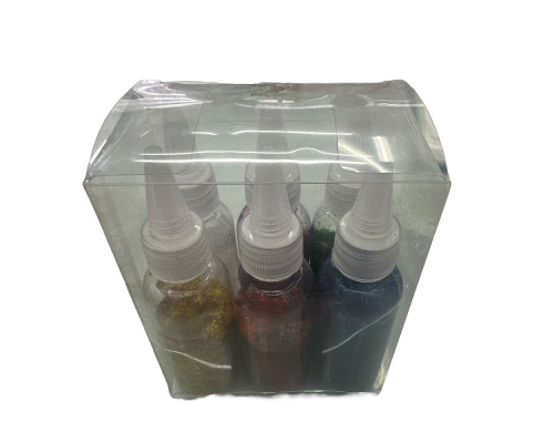 Clei cu gliter asorti, 6buc/set (80)