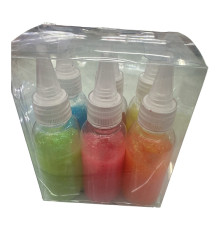 Clei cu gliter NEON asorti, 6buc/set (80)