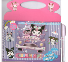 Carte de colorat Aqua + marker p/u apa "Kuromi" 21x20cm. 3093