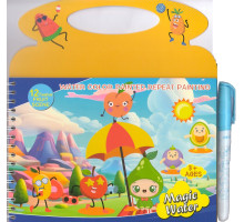 Carte de colorat Aqua + marker p/u apa "Fructe" 21x20cm. 3093