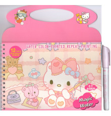 Carte de colorat Aqua + marker p/u apa "Hello Kity" 21x20cm. 3093