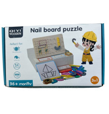 Joc educativ din lemn "NAIL BOARD" 54 sarciniS3-7 (48)
