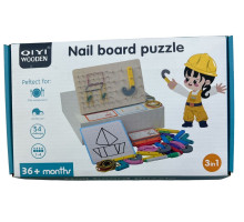Joc educativ din lemn "NAIL BOARD" 54 sarciniS3-7 (48)