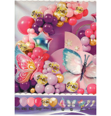 Set "BUTTERFLY", baloane asorti+ accesorii, 141buc. S11-12 (50)