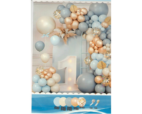 Set "BLUE SKY", baloane asorti+ accesorii, 216buc.S11-13 (50)