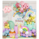Set "HAPPY BIRTHDAY" Rainbow, baloane asorti+ accesorii, 267buc. S11-15 (50)