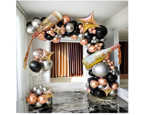 Set "HAPPY NEW YEAR" baloane asorti+ accesorii, 121buc. S11-16 (50)