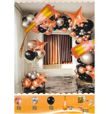 Набор "HAPPY NEW YEAR", надувные шары ассорти+аксесуары, 121шт. S11-16 (50)