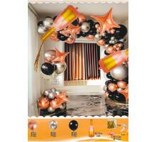 Set "HAPPY NEW YEAR" baloane asorti+ accesorii, 121buc. S11-16 (50)