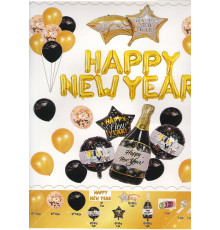 Set "HAPPY NEW YEAR" MIDI, baloane asorti, 56buc. S11-18 (50)