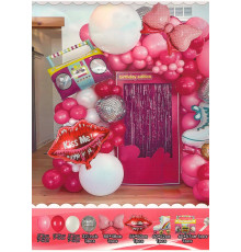 Set "HAPPY BIRTHDAY" Princess, baloane asorti+ accesorii, 134buc. S11-4 (50)