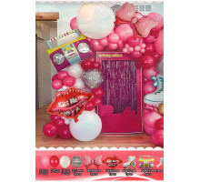 Set "HAPPY BIRTHDAY" Princess, baloane asorti+ accesorii, 134buc. S11-4 (50)