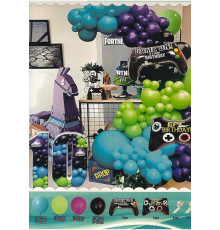 Набор "HAPPY BIRTHDAY" Game on!, надувные шары ассорти+аксесуары, 189шт. S11-6 (50)