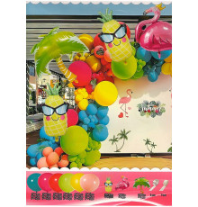 Набор "TROPIC", надувные шары ассорти+аксесуары, 165шт. S11-8 (50)