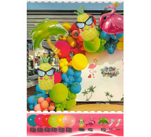 Набор "TROPIC", надувные шары ассорти+аксесуары, 165шт. S11-8 (50)