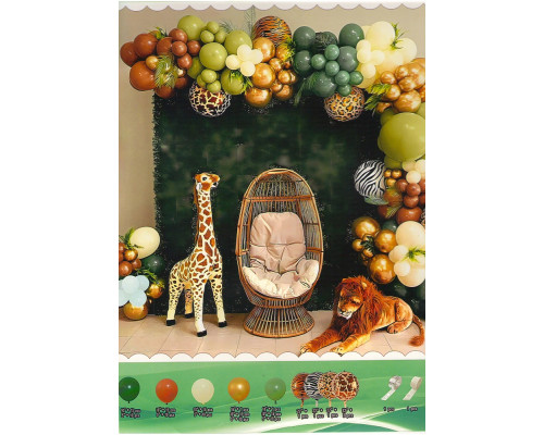 Набор "OH BABY" Green, надувные шары ассорти+аксесуары, 134шт. S11-9 (50)