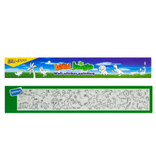 Rulou cu desene pentru colorat, autoadeziv "Wild Jungle Dino" 300x30cm. (180)