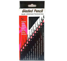 Набор карандашей графитных 12 шт., 2H-8B, USLON USL-967 (12/240)