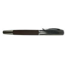 Pix Roller, carcasa metal maro, 0,7mm albastru, S16-11 (50/500)