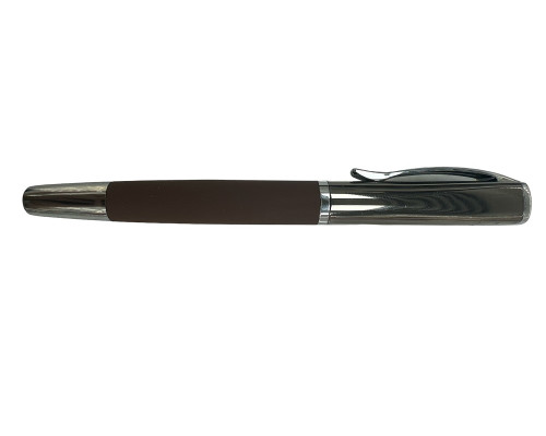 Ручка Roller, коричневый металл. корпус, 0,7мм синяя, S16-11 (50/500)